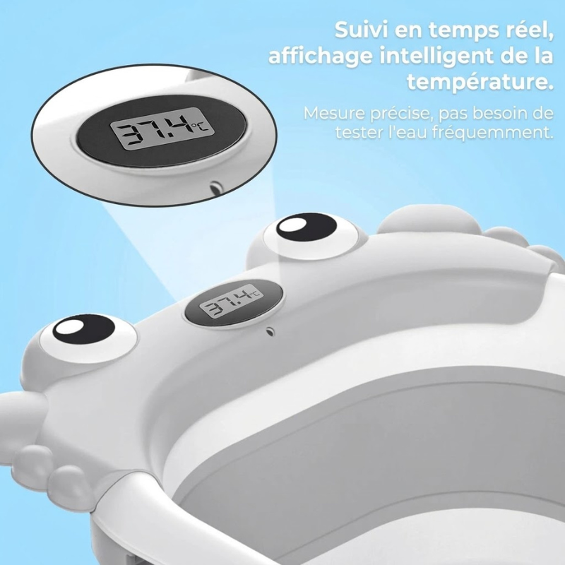 Baignoire Pliable Bébé avec Tapis Antidérapant