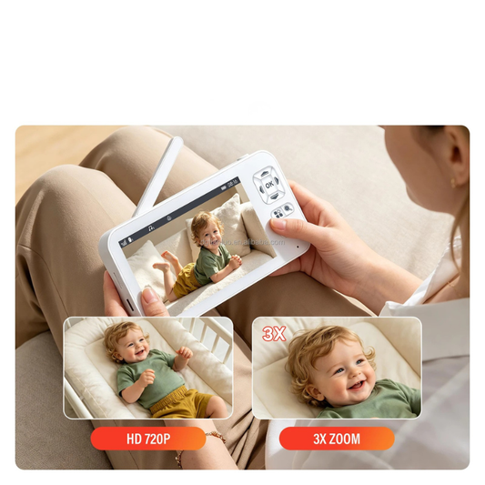 Babyphone Vidéo Numérique | Écoute-Bébé Surveillance Sans Fil avec Écran