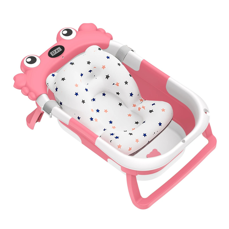 Baignoire Pliable Bébé avec Tapis Antidérapant