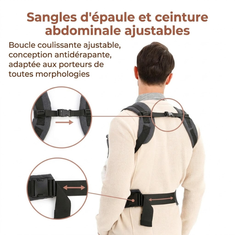 Porte-Bébé Pliable Ergonomique